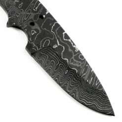 *USA Skinner Knife Kit - (USA Damascus) - DIY Blade Kit W/Purpleheart Scales -Knife Kits Sales Shop AD0035BL img5 1500 7