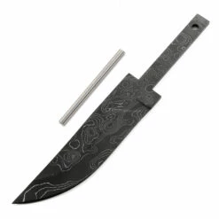 *Jackal Fixed Blade Knife Kit - (USA Damascus) - DIY Knife Kit - (Blade Blank & Pinstock Only)