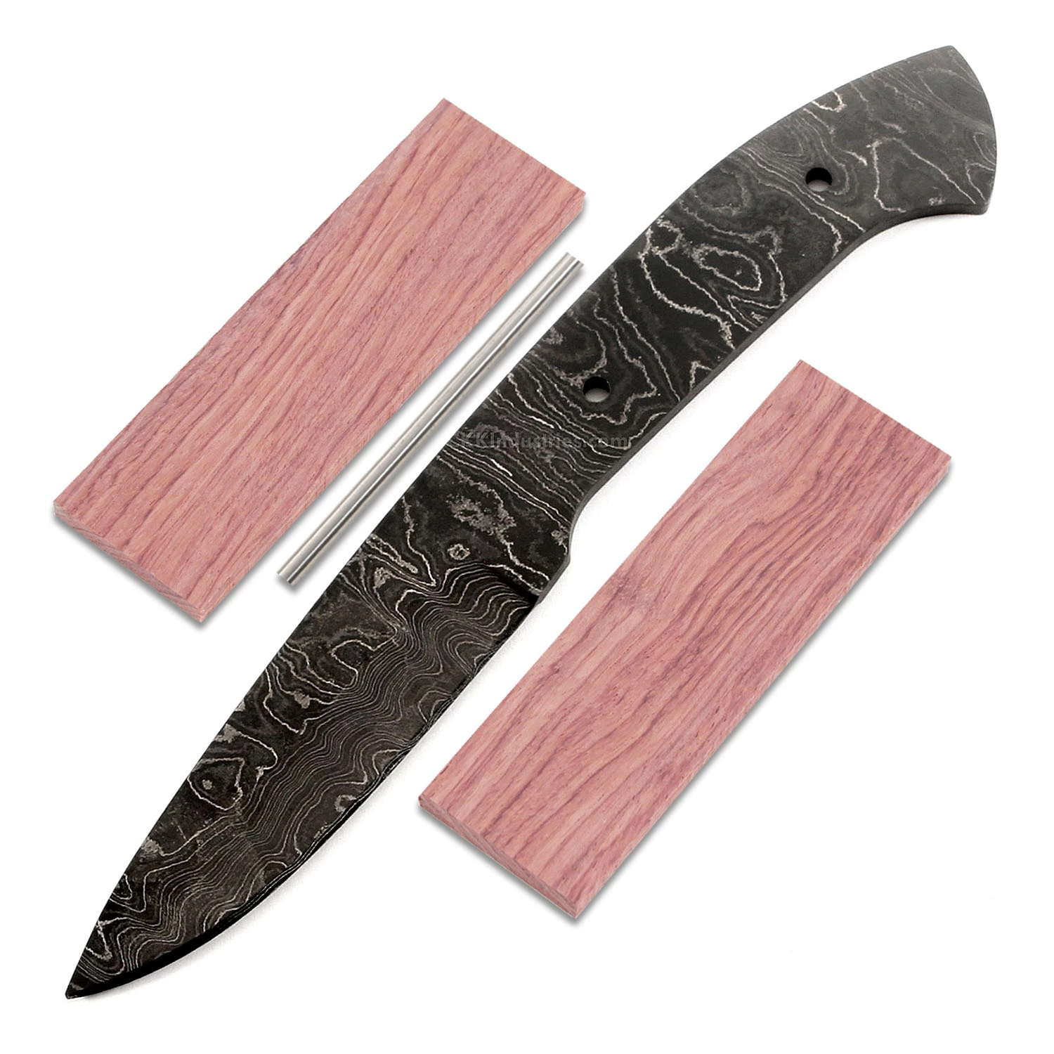 *Apache - (USA Damascus) - DIY Blade Kit W/Bubinga Scales 3 *Apache - (USA Damascus) - DIY Blade Kit W/Bubinga Scales