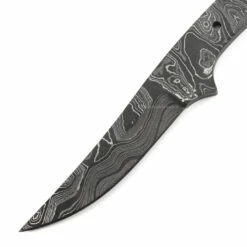 *Cuda Knife Kit - (USA Damascus) - DIY Blade Kit W/Purpleheart Scales -Knife Kits Sales Shop AD0042BL img2 1500