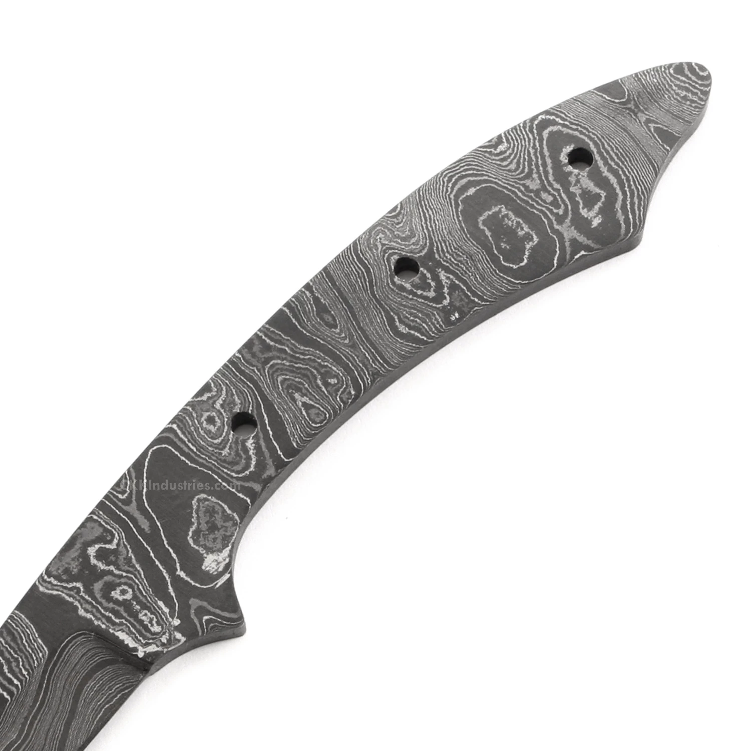 *Cuda Knife Kit - (USA Damascus) - DIY Blade Kit W/Curly Maple Scales 5 *Cuda Knife Kit - (USA Damascus) - DIY Blade Kit W/Curly Maple Scales - Image 3