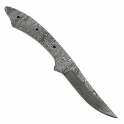 *Cuda Knife Kit - (USA Damascus) - DIY Blade Kit W/Mahogany Scales -Knife Kits Sales Shop AD0042BL img4 1500 2