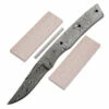 *Lady Finger Knife Kit - (USA Damascus) - DIY Blade Kit W/Mahogany Scales -Knife Kits Sales Shop AD0045BLP rsk mahog 1 1500