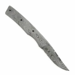 *Lady Finger Knife Kit - (USA Damascus) - DIY Blade Kit W/Purpleheart Scales -Knife Kits Sales Shop AD0045BL img2 1500 8