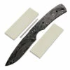 *Lynx Knife Kit - (USA Damascus) - DIY Blade Kit W/Curly Maple Scales -Knife Kits Sales Shop AD0046BLP rsk crlympl 1 1500