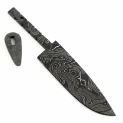 *Wolverine Knife Kit - (USA Damascus) - DIY Knife Kit - (Blade, Guard & Pinstock Only) -Knife Kits Sales Shop AD0051BL img4 1500 1