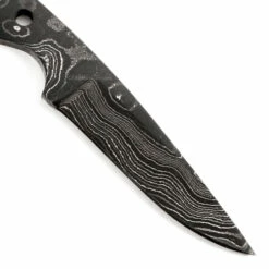 *Hornet Knife Kit - (USA Damascus) - DIY Blade Kit W/Purpleheart Scales -Knife Kits Sales Shop AD0056BL img5 1500 9