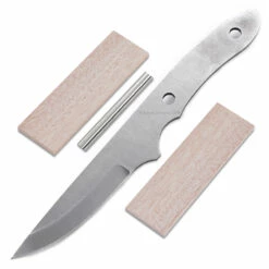 *Little Viper Knife Kit - (High Carbon) - DIY Blade Kit W/Mahogany Scales