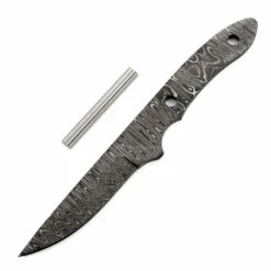 *Little Viper Knife Kit - (USA Damascus) - DIY Knife Kit - (Blade Blank & Pinstock Only)