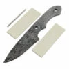 *Duster Knife Kit - (USA Damascus) - DIY Blade Kit W/Curly Maple Scales -Knife Kits Sales Shop AD0058BLP rsk crlympl 1 1500