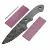*Duster Knife Kit - (USA Damascus) - DIY Blade Kit W/Purpleheart Scales