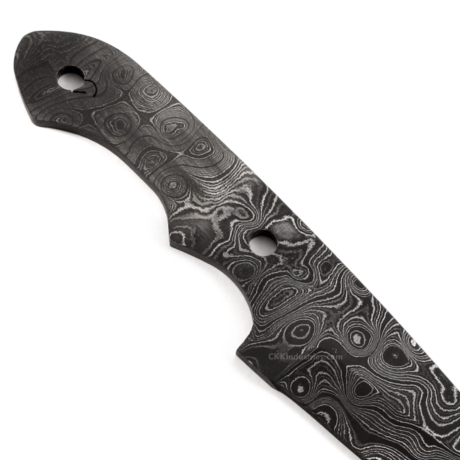 *Duster Knife Kit - (USA Damascus) - DIY Blade Kit W/Yellowheart Scales 8 *Duster Knife Kit - (USA Damascus) - DIY Blade Kit W/Yellowheart Scales - Image 6