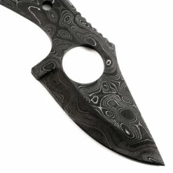 *Ringeye Skinner - (USA Damascus) - DIY Blade Kit W/Curly Maple Scales -Knife Kits Sales Shop AD0061BL img5 1500 2