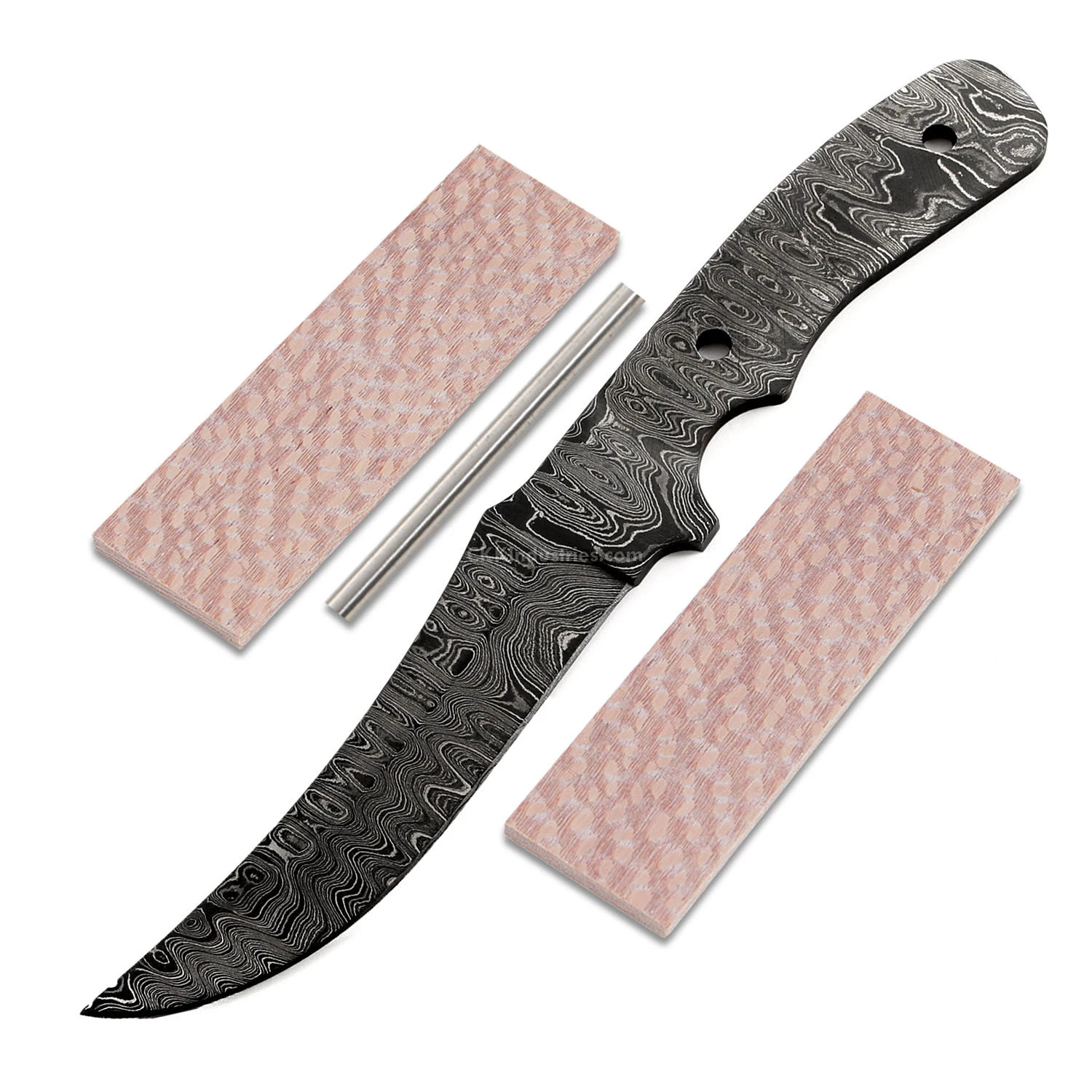 *Persian Prince - (USA Damascus) - DIY Blade Kit W/Lacewood Scales 3 *Persian Prince - (USA Damascus) - DIY Blade Kit W/Lacewood Scales