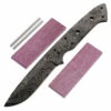*Desert Rose - (USA Damascus) - DIY Knife Kit W/Purpleheart Scales 1 *Desert Rose - (USA Damascus) - DIY Knife Kit W/Purpleheart Scales -Knife Kits Sales Shop AD0064BLP rsk prphrt 1 1500