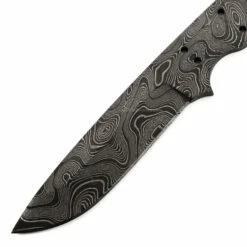 *Desert Rose - (USA Damascus) - DIY Knife Kit W/Mahogany Scales -Knife Kits Sales Shop AD0064BL img2 1500 2