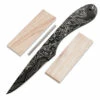 *Tail Fin - (USA Damascus) - DIY Blade Kit W/Canarywood Scales -Knife Kits Sales Shop AD0065BLP rsk canary 1 1500