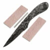 *Tail Fin - (USA Damascus) - DIY Blade Kit W/Lacewood Scales -Knife Kits Sales Shop AD0065BLP rsk lace 1 1500