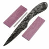 *Tail Fin - (USA Damascus) - DIY Blade Kit W/Purpleheart Scales
