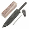 *Fire Ant - (USA Damascus) - DIY Blade Kit W/Black Limba Handle Block -Knife Kits Sales Shop AD0067BLP rbk bklimba 1 1500