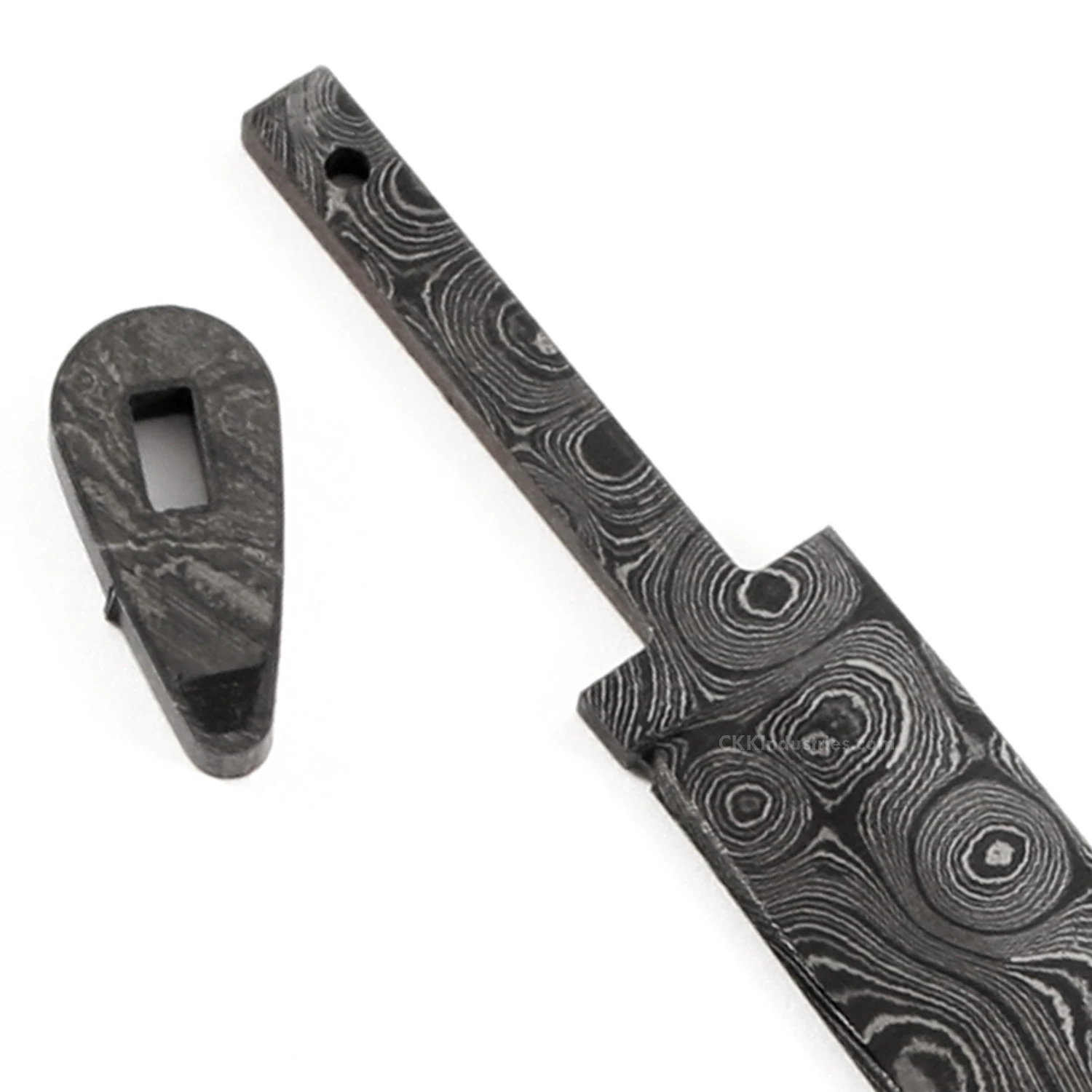 *Fire Ant - (USA Damascus) - DIY Blade Kit W/Marblewood Handle Block 8 *Fire Ant - (USA Damascus) - DIY Blade Kit W/Marblewood Handle Block - Image 6