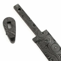 *Fire Ant - (USA Damascus) - DIY Blade Kit W/Black Limba Handle Block -Knife Kits Sales Shop AD0067BL img6 1500 3