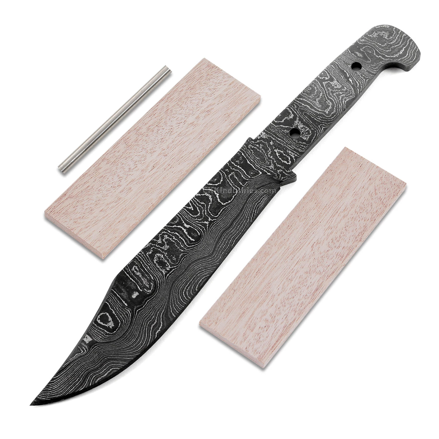*Clipper XL - (USA Damascus) - DIY Blade Kit W/Mahogany Scales 3 *Clipper XL - (USA Damascus) - DIY Blade Kit W/Mahogany Scales
