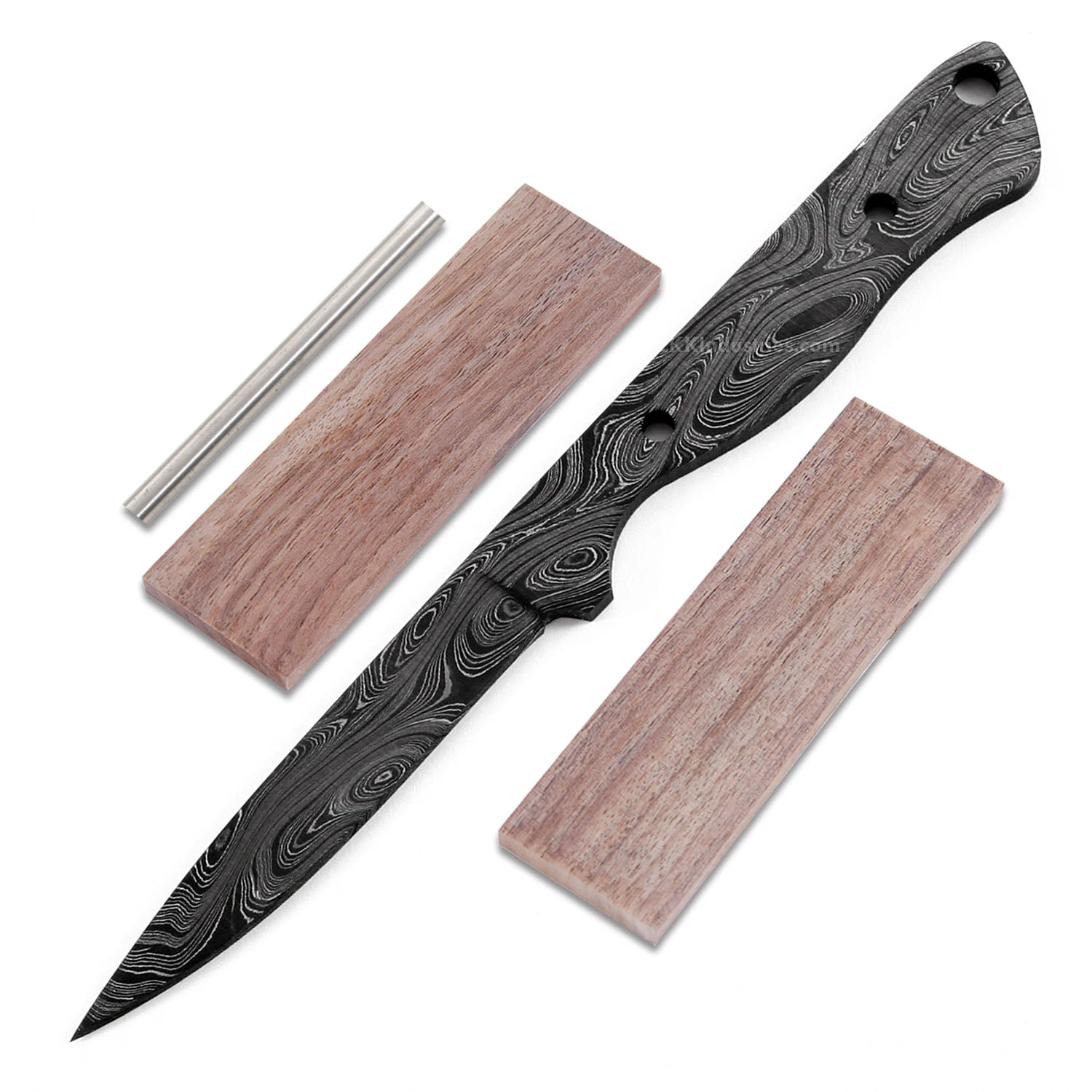 *Osprey - (USA Damascus) - DIY Blade Kit W/Walnut Scales 3 *Osprey - (USA Damascus) - DIY Blade Kit W/Walnut Scales