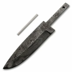*Panther - (USA Damascus) - DIY Knife Kit - (Blade Blank & Pinstock Only)