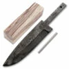 *Panther - (USA Damascus) - DIY Blade Kit W/Black Limba Handle Block -Knife Kits Sales Shop AD0074BLP rbk bklimba 1 1500