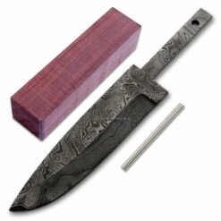 *Panther - (USA Damascus) - DIY Blade Kit W/Katalox Handle Block