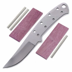 Jim Dandy - (High Carbon) - DIY Blade Kit W/Purpleheart Scales