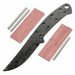 Jim Dandy - (USA Damascus) - DIY Blade Kit W/Bubinga Scales