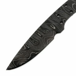 *Sports Boot - (USA Damascus) - DIY Blade Kit W/Purpleheart Scales -Knife Kits Sales Shop AD0078BL img2 1500 7