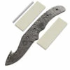 *Ace Gut Hook Knife Kit - (USA Damascus) - DIY Blade Kit W/Curly Maple Scales -Knife Kits Sales Shop AD0081BL rsk curlymaple 1 1500