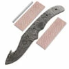*Ace Gut Hook Knife Kit - (USA Damascus) - DIY Blade Kit W/Lacewood Scales -Knife Kits Sales Shop AD0081BL rsk lacewood 1 1500