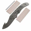 *Ace Gut Hook Knife Kit - (USA Damascus) - DIY Blade Kit W/Mahogany Scales -Knife Kits Sales Shop AD0081BL rsk mahogany 1 1500