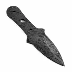 *Pygmy Dagger - (USA Damascus) - DIY Blade Kit W/Lacewood Scales -Knife Kits Sales Shop AD0083BL img4 1500 4