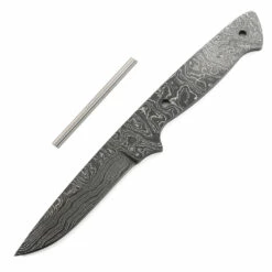 *Vegas Boot - (USA Damascus) - DIY Knife Kit - (Blade Blank & Pinstock Only)