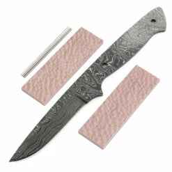 *Vegas Boot - (USA Damascus) - DIY Blade Kit W/Lacewood Scales