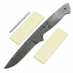 *Vegas Boot - (USA Damascus) - DIY Blade Kit W/Yellowheart Scales