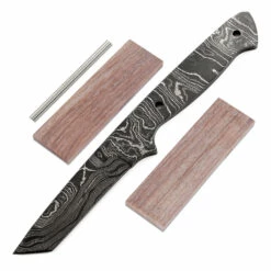 *Lucha Tanto - (USA Damascus) - DIY Blade Kit W/Walnut Scales -Knife Kits Sales Shop AD0087BLP rsk walnut 1 1500
