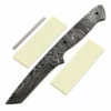 *Lucha Tanto - (USA Damascus) - DIY Blade Kit W/Yellowheart Scales -Knife Kits Sales Shop AD0087BLP rsk ylwhrt 1 1500