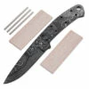 *Dixie Gambler - (USA Damascus) - DIY Blade Kit W/Mahogany Scales -Knife Kits Sales Shop AD0088BLP rsk mahog 1 1500