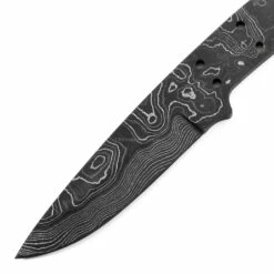 *Dixie Gambler - (USA Damascus) - DIY Blade Kit W/Curly Maple Scales -Knife Kits Sales Shop AD0088BL img2 1500 1
