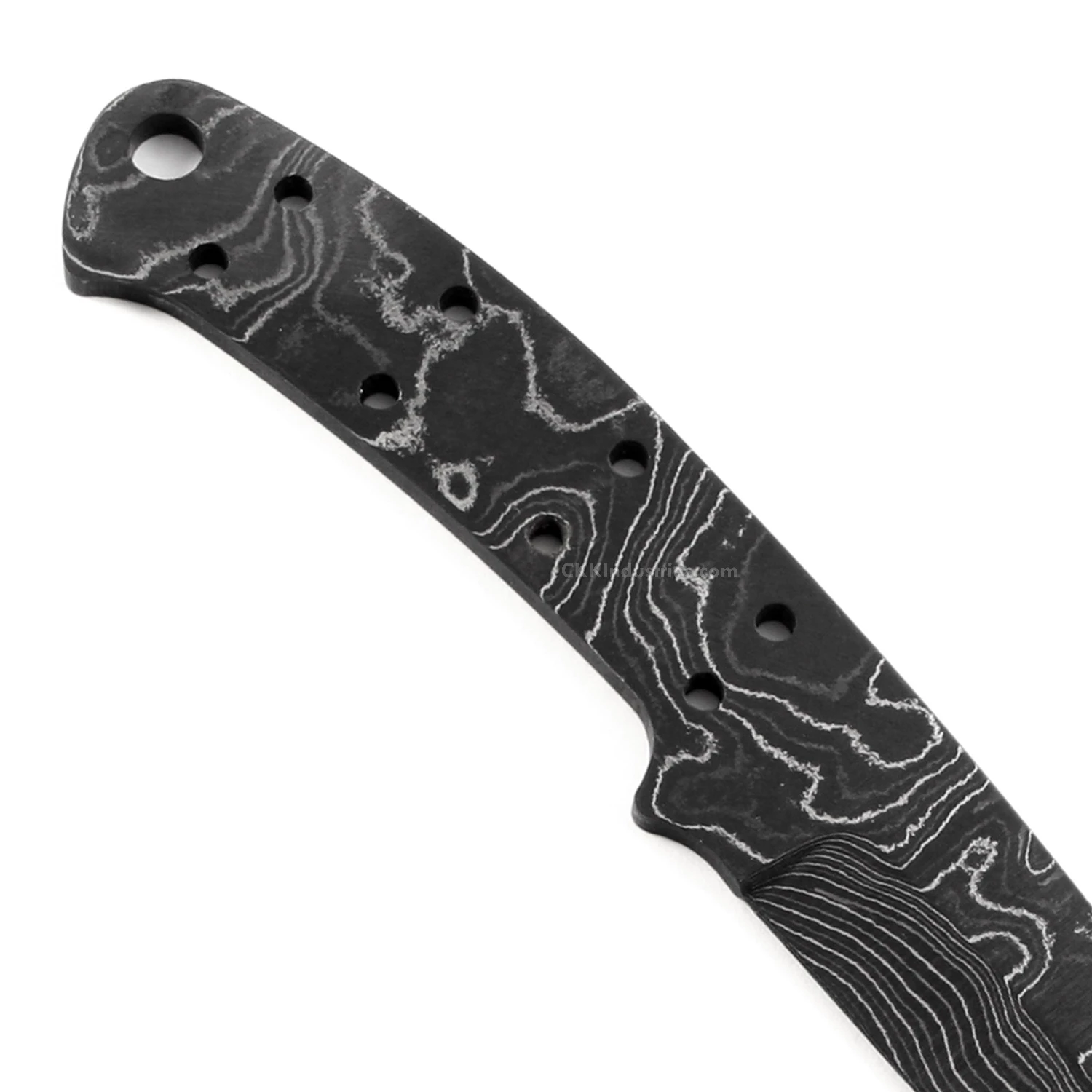 *Dixie Gambler - (USA Damascus) - DIY Blade Kit W/Purpleheart Scales 8 *Dixie Gambler - (USA Damascus) - DIY Blade Kit W/Purpleheart Scales - Image 6