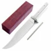 *Clip Point Bowie - Hidden Tang - DIY Blade Kit W/Katalox Handle Block - (SS Guard) -Knife Kits Sales Shop AV KKBL006 S 1PP rbk katlox 1 1500