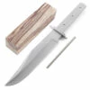 *HT Saddle Bowie - Hidden Tang - DIY Blade Kit W/Black Limba Handle Block - (SS Guard) -Knife Kits Sales Shop AV KKBL008 S 1PP bklimba 1 1500