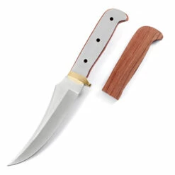 Persian Fighter - Full Tang - 440SS/Brass - DIY Blade Kit W/Bubinga Handle Scales (pre-machined) -Knife Kits Sales Shop AV KKBL011 B BUBINGA K img4 1500