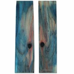Cedar Wood - Handle Scale Set - (Stabilized) - Blue - (6.0 X 1.5 X 0.25)
